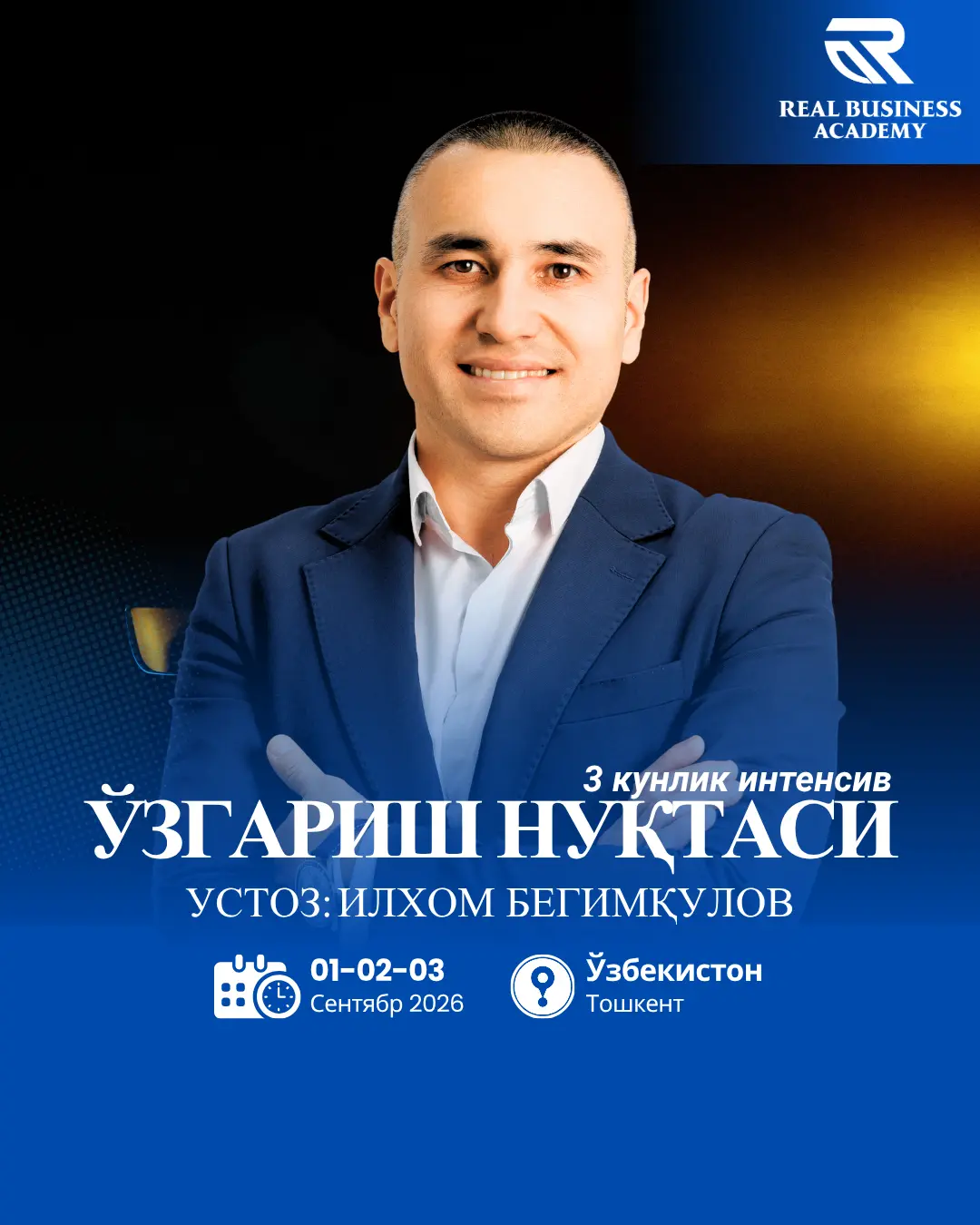 Almatadagi O'zgarish Nuqtasi seminari afishasi